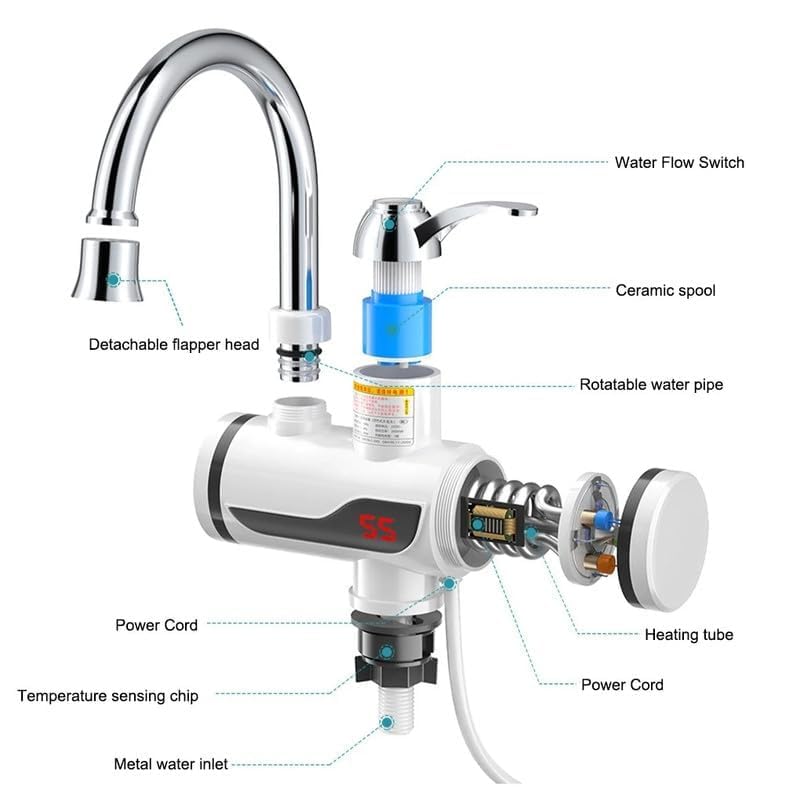 Electric Water Heater Instant Hot Faucet Kitchen
