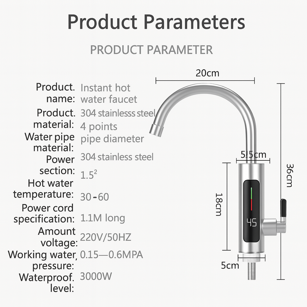 Fast Heating Electric Hot Water Faucet
