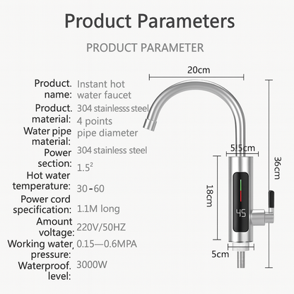 Fast Heating Electric Hot Water Faucet